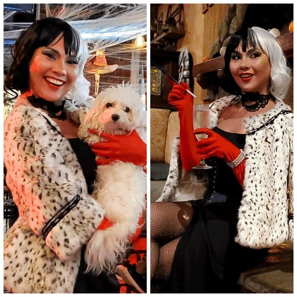 ?? 6PCS Halloween Bundle Cruella Cosplay Costume Party1920s Accessories Set main image 10